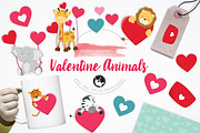 Valentine Animals illustration pack