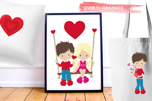 My First Valentine illustration pack in Illustrations - product preview 4