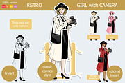 Retro Girl with Camera