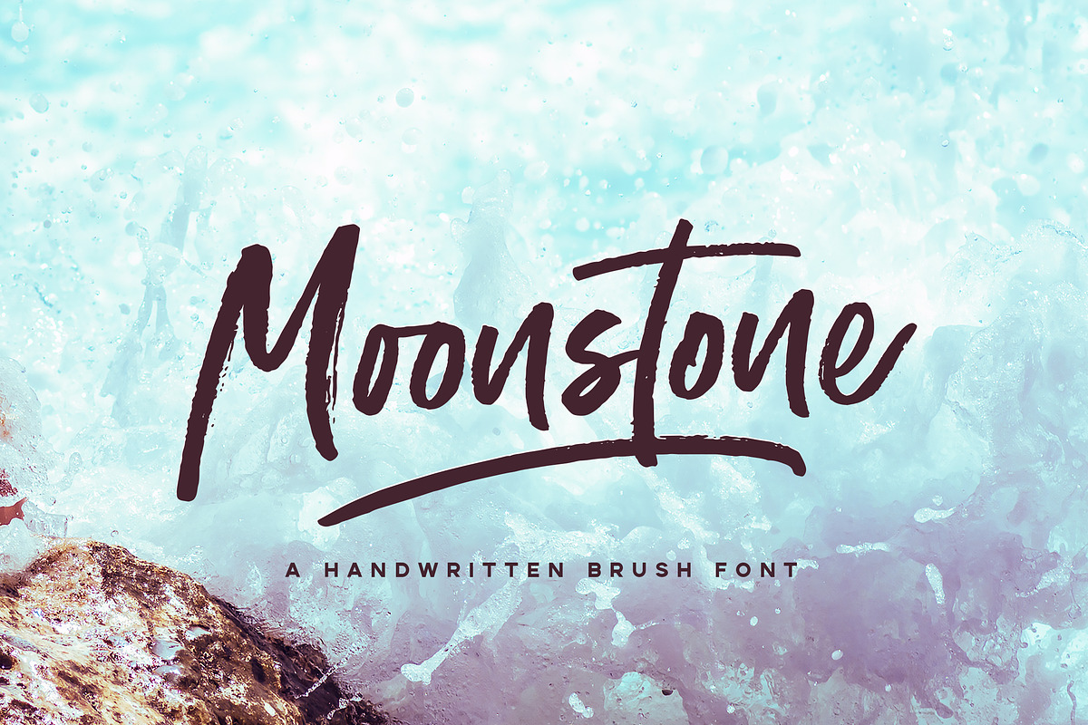 Moonstone Brush Font in Brush Fonts - product preview 8
