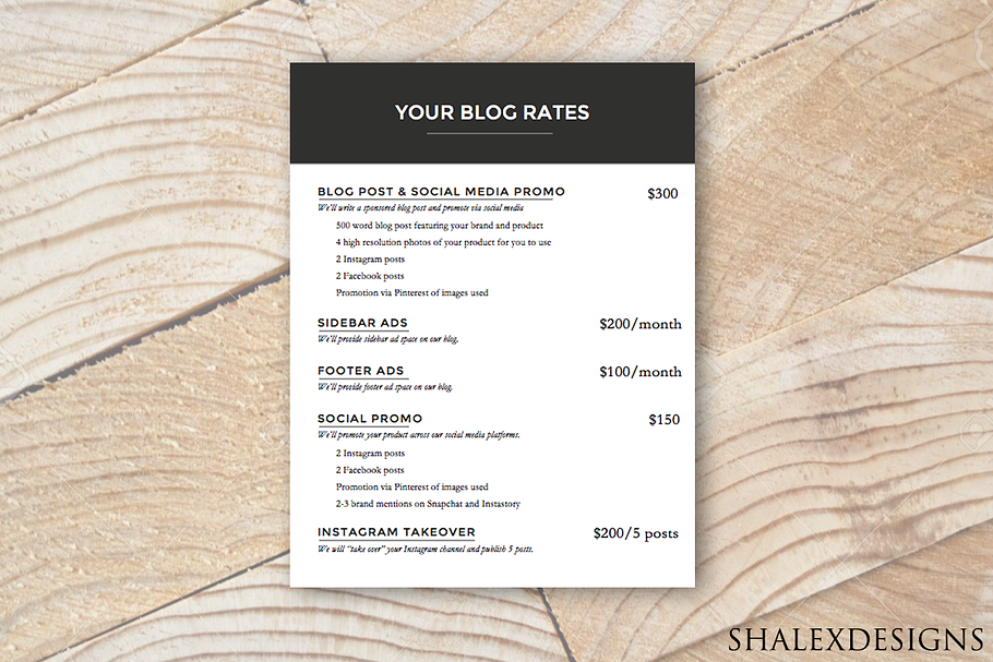 Ad Rate Sheet - Blog Rate Kit in Resume Templates - product preview 8