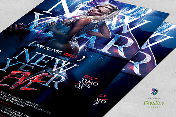 New Year Eve Flyer Template in Flyer Templates - product preview 2