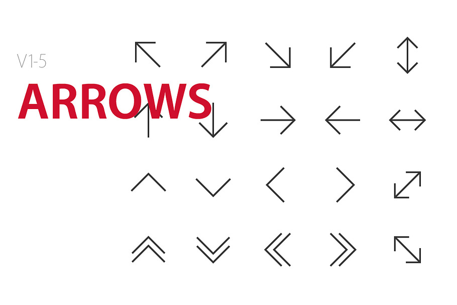 100 Arrows UI icons in UI Icons - product preview 8