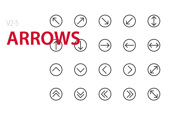 100 Arrows UI icons in UI Icons - product preview 1