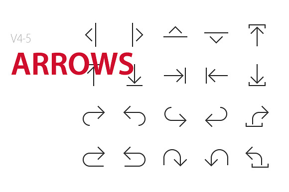 100 Arrows UI icons in UI Icons - product preview 3