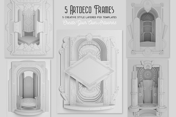 ArtDeco 3D Frames in Graphics - product preview 1