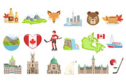 Canadian National Symbols Set