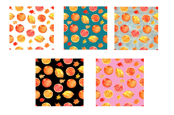 Watercolor citrus&spice in Illustrations - product preview 3