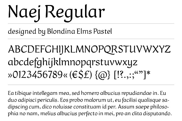 Naej Regular in Display Fonts - product preview 1