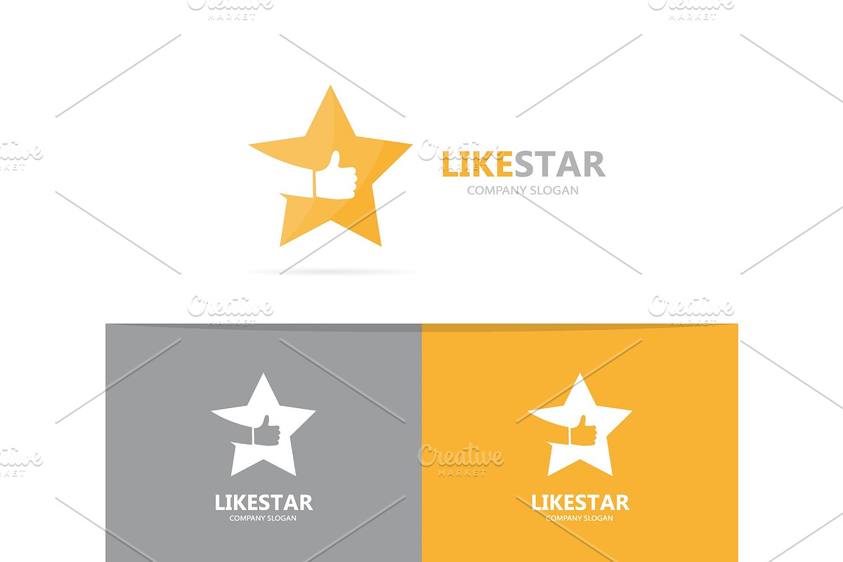 Vector of star and like logo combination. Leader and best symbol or icon. in Logo Templates - product preview 8