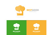 Vector of chef hat and like logo combination. Kitchen and best symbol or icon. Unique cook and restaurant logotype design template.