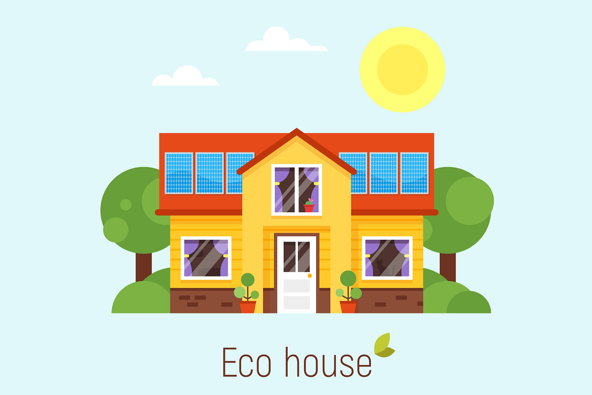 Eco house in Illustrations - product preview 8