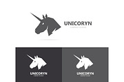 Vector of unicorn or horse logo template