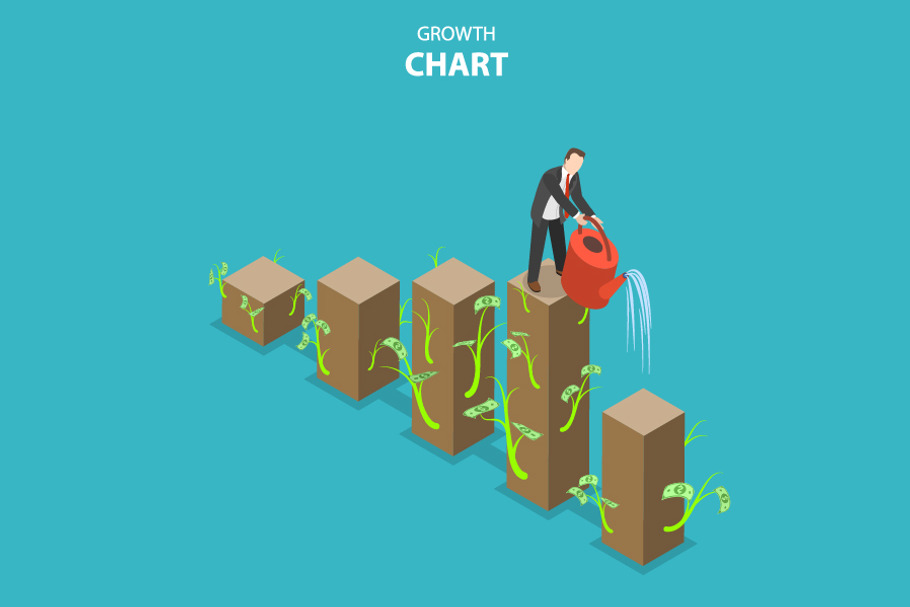 Growth chart in Illustrations - product preview 8