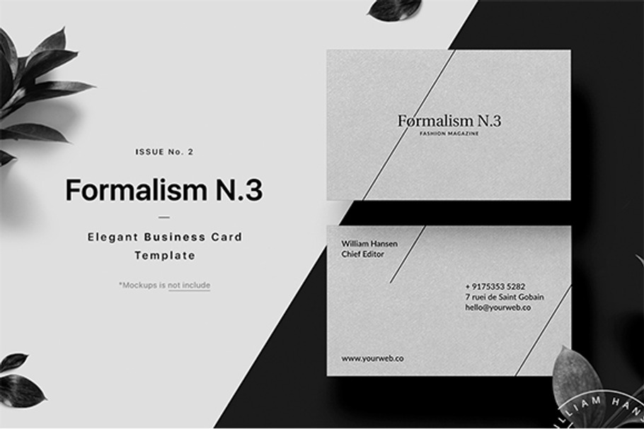 Formalism Business Card Template in Business Card Templates - product preview 8