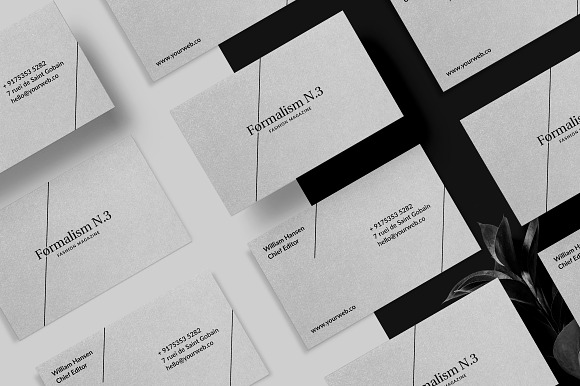 Formalism Business Card Template in Business Card Templates - product preview 1