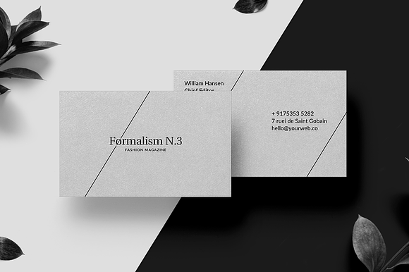 Formalism Business Card Template in Business Card Templates - product preview 2