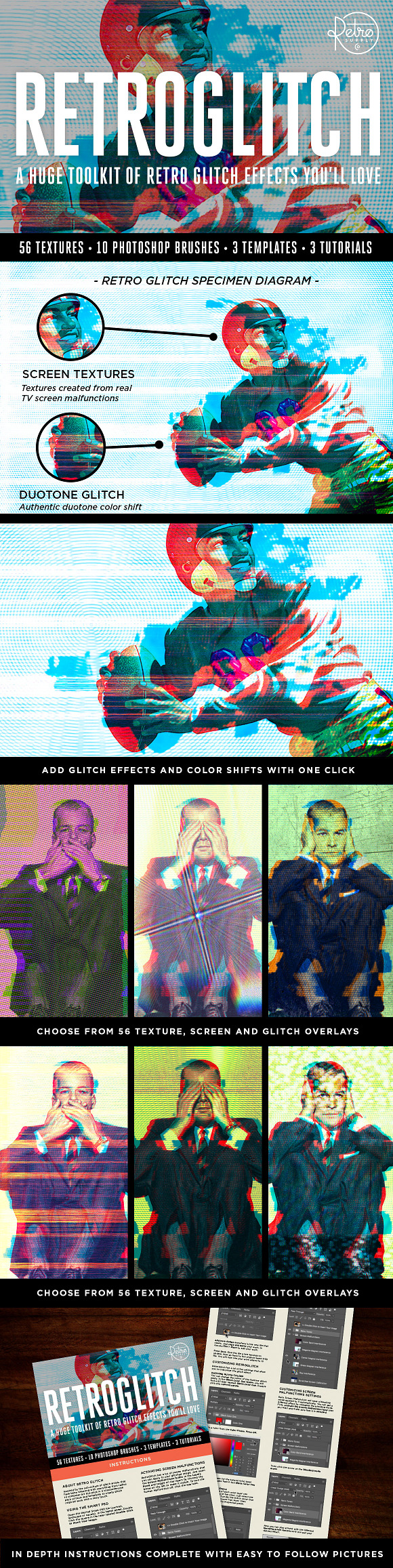 RetroGlitch | Photoshop Bundle in Photoshop Layer Styles - product preview 10