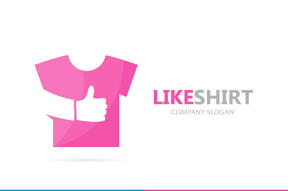 Vector of cloth and like logo combination. Shirt and best symbol or icon. Unique fashion and garment logotype design template. in Logo Templates - product preview 1