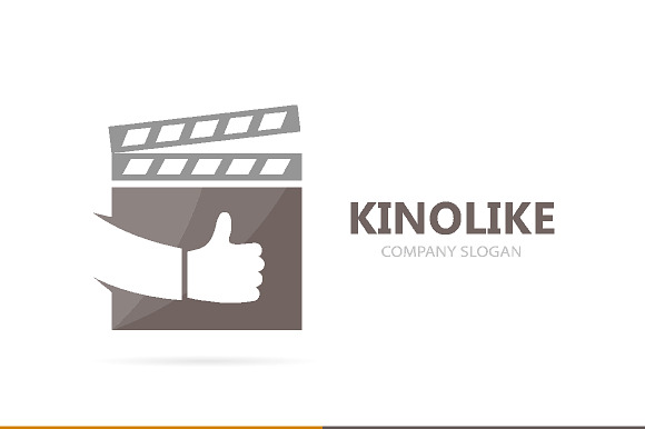 Vector of clapperboard and like logo combination. Cinema and best symbol or icon. Unique video and film logotype design template. in Logo Templates - product preview 1