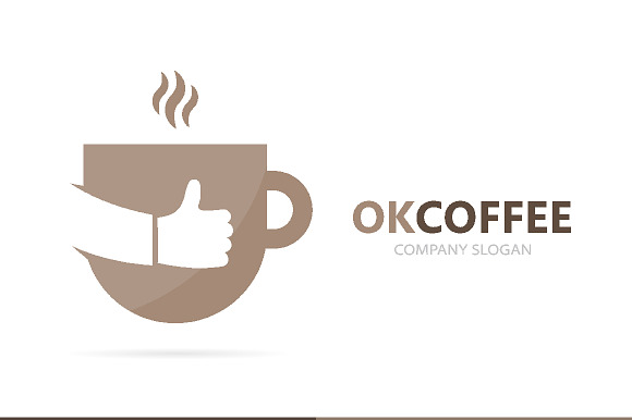 Vector of coffee and like logo combination. Drink and best symbol or icon. Unique cup and tea logotype design template. in Logo Templates - product preview 1