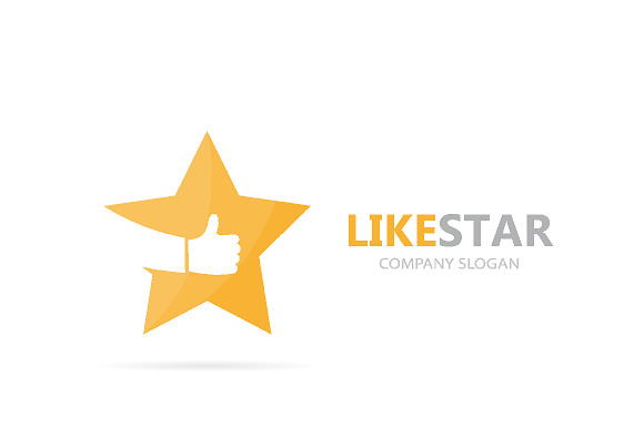 Vector of star and like logo combination. Leader and best symbol or icon. in Logo Templates - product preview 1