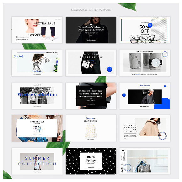 Fashion Social Media Pack in Social Media Templates - product preview 2