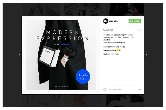 Fashion Social Media Pack in Social Media Templates - product preview 3