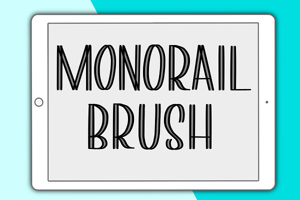 Monorail Procreate lettering brush