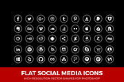 Social Media Icons Circle Line White