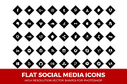 Social Media Icons Diamond Black