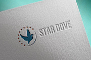 Dove Logo Flying with Star