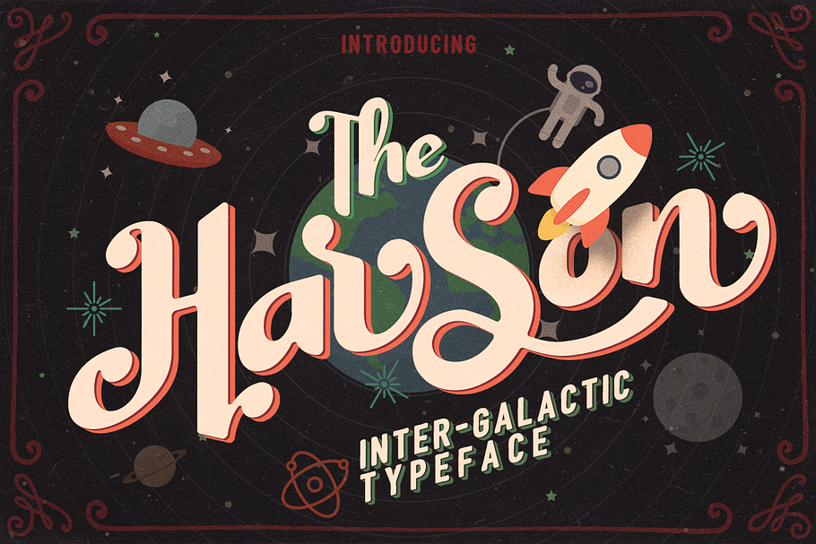 Harson Inter-Galactic Typeface in Sans-Serif Fonts - product preview 8