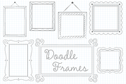 Vector Doodled Frames Set