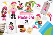 Pirates Girls illustration pack