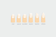 Types of fashion nail shapes