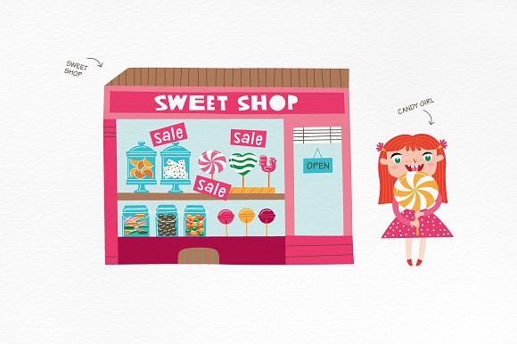 Sweet shop in Illustrations - product preview 2