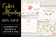 80% Off Cyber Monday Graphic Bundle