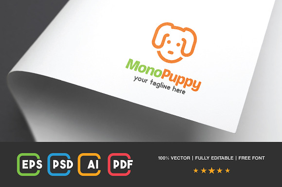Monogram : Puppy Logo in Logo Templates - product preview 2