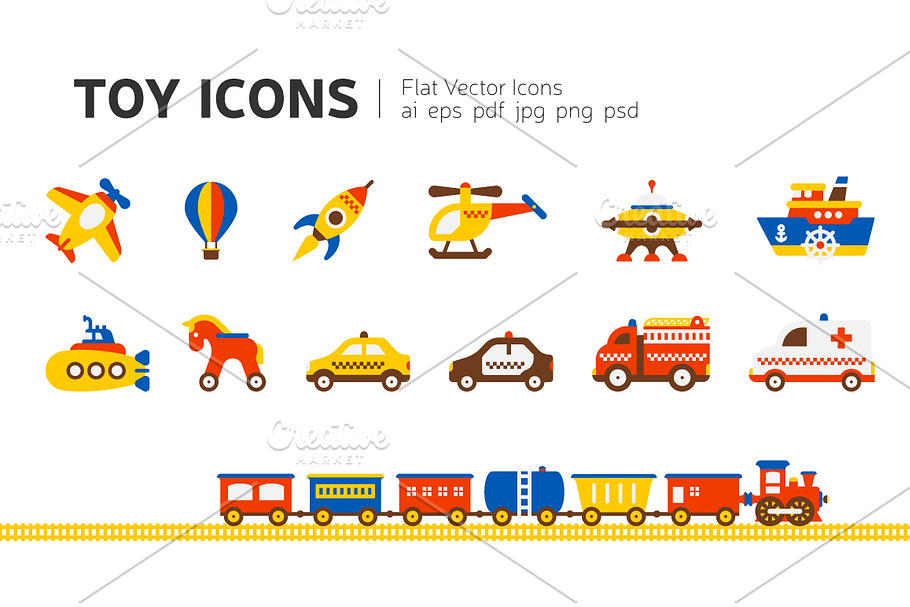 Toy Icons Set