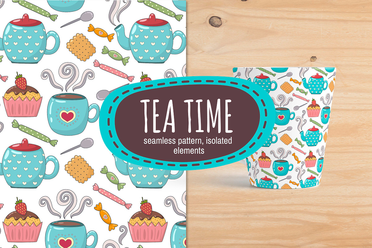 Tea Time: pattern & elements in Patterns - product preview 8