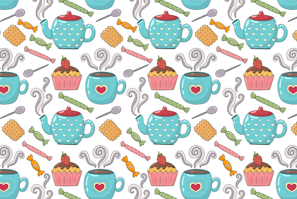 Tea Time: pattern & elements in Patterns - product preview 1