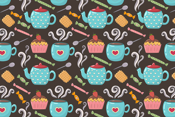 Tea Time: pattern & elements in Patterns - product preview 2