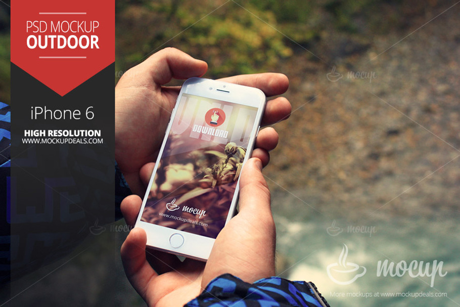 iPhone 6 Mockup Outdoor in Mobile & Web Mockups - product preview 8