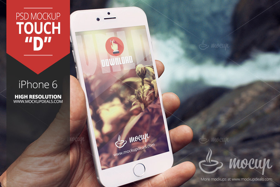 iPhone 6 Mockup Touch “D” in Mobile & Web Mockups - product preview 8