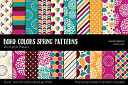 Boho Colors Spring Digital Papers
