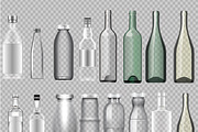 Empty Bottles Realistic Vectors