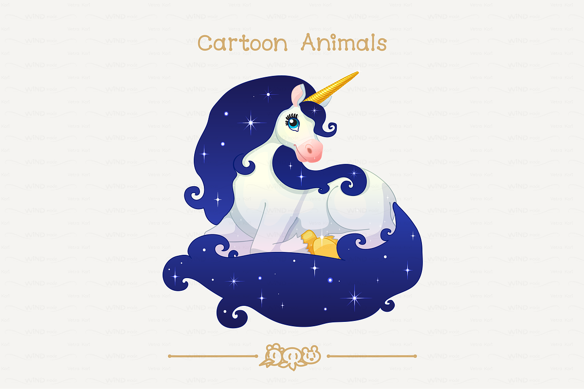 vector unicorn in Illustrations - product preview 8
