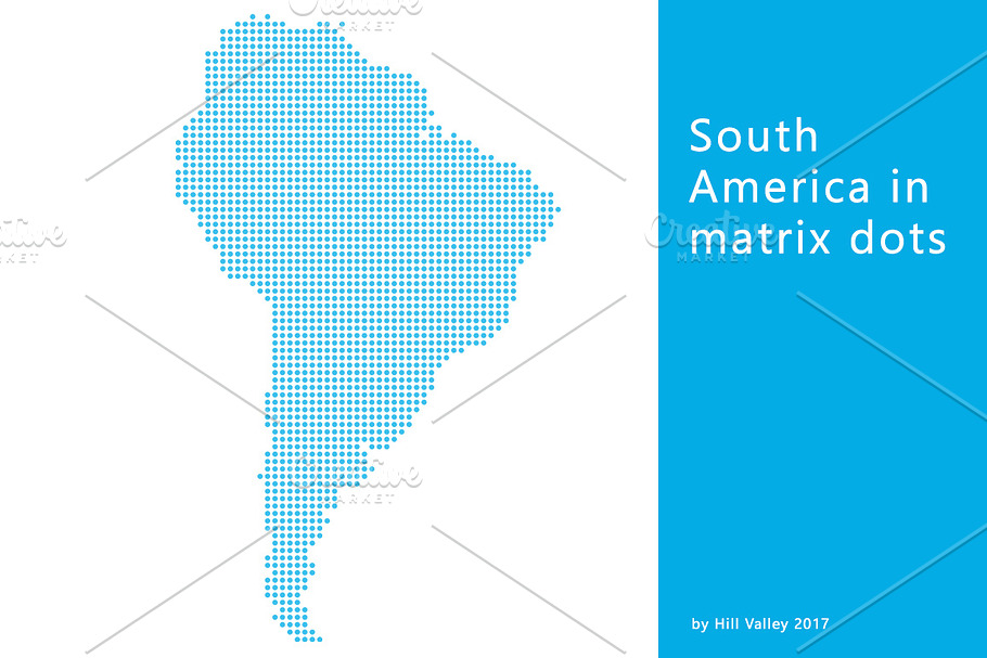 Map of South America in dots