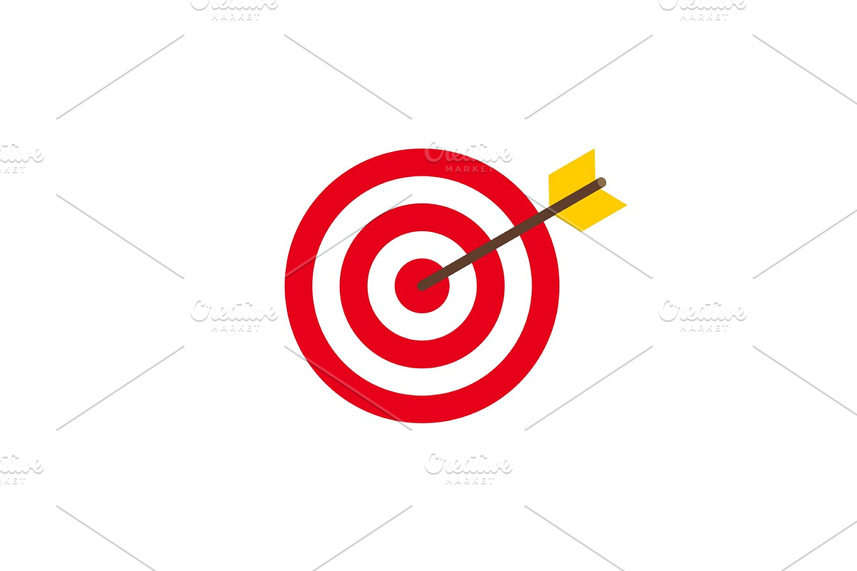 Abstract target flat design icon illustration in Objects - product preview 8